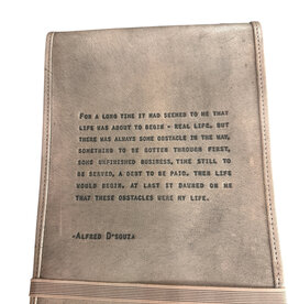 Sugarboo Obstacles Were My Life Signature Leather Journal Stone