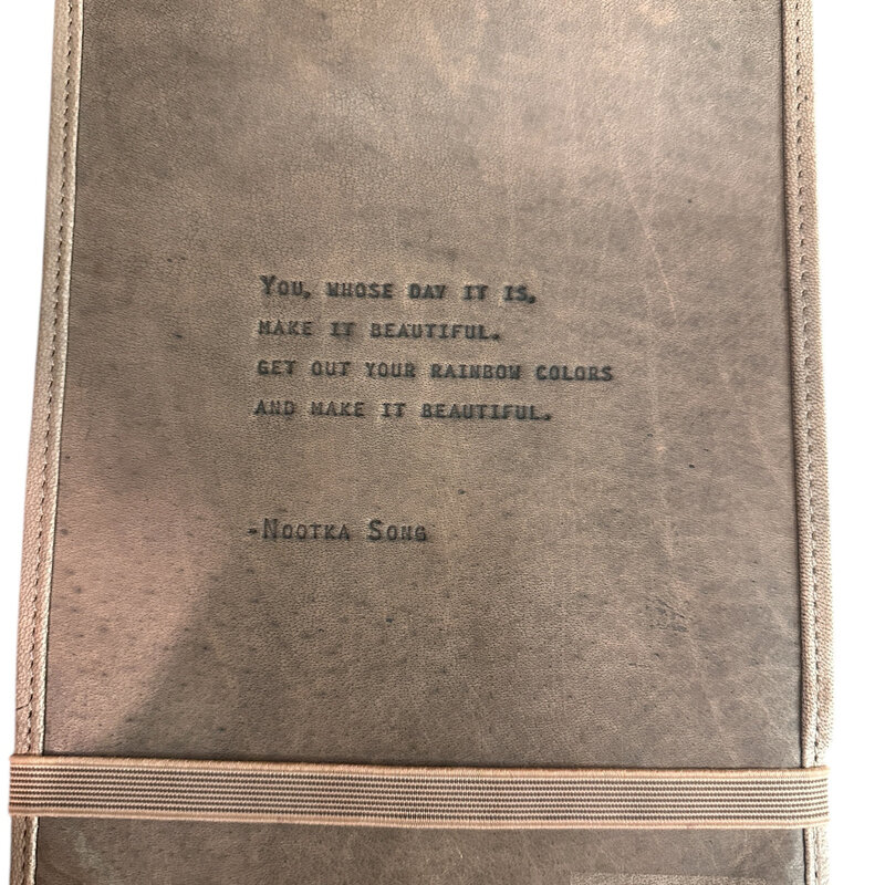 Sugarboo You, Whose Day It Is Signature Leather Journal Stone