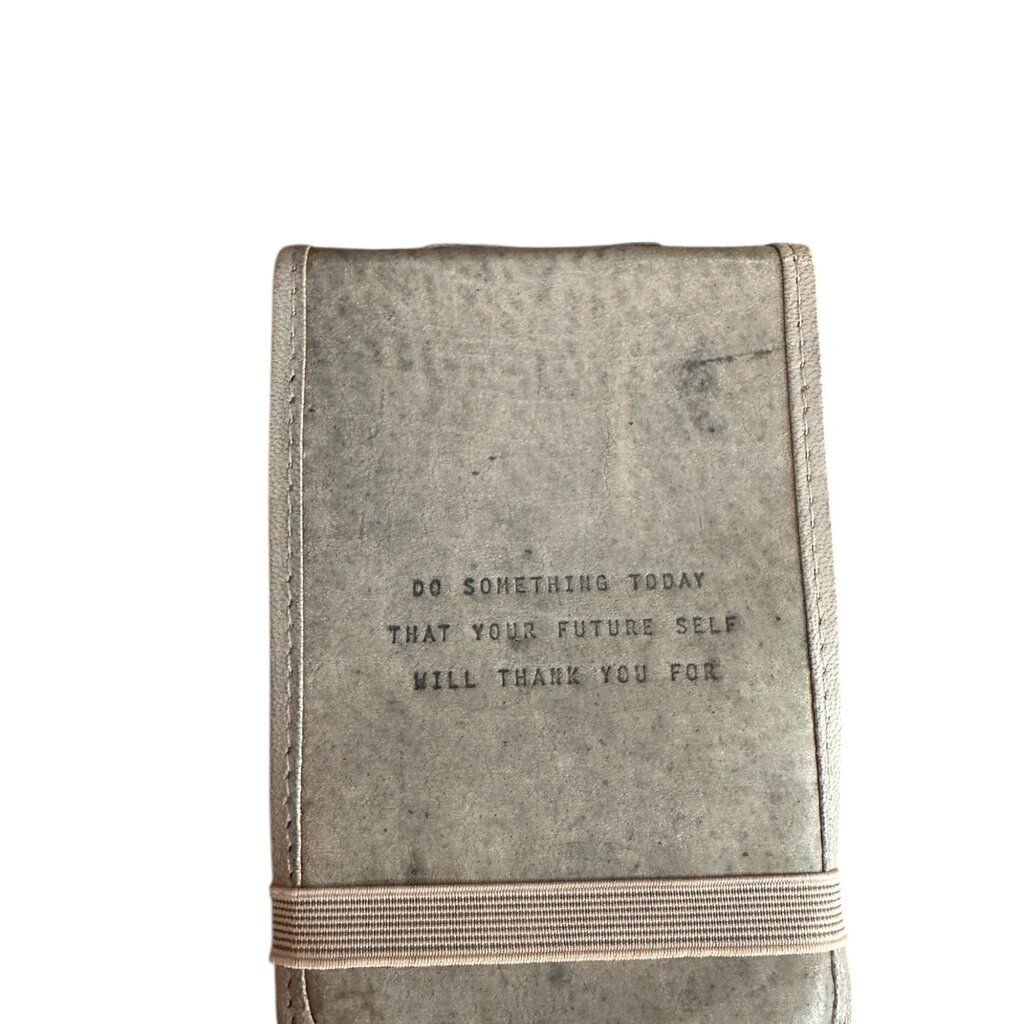 Sugarboo Do Something Today Mini Signature Leather Journal Stone