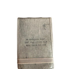Sugarboo Do Something Today Mini Signature Leather Journal Stone