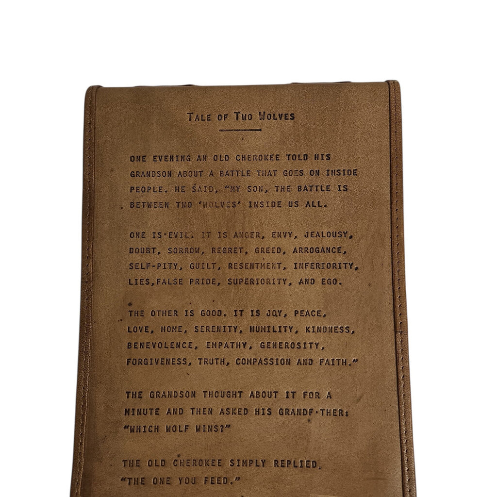 Sugarboo Tale of Two Wolves Signature Leather Journal - Maple