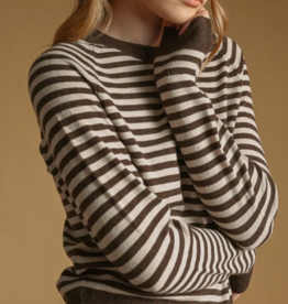 Miou Muse Striped Round Neck Sweater