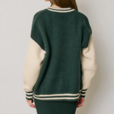 Dress Forum Cropped Varsity Bomber Jacket  BROWN