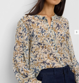 NIC+ZOE BLOOMSBURY CHIFFON SHIRT NEUTRAL MULTI
