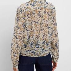 NIC+ZOE BLOOMSBURY CHIFFON SHIRT NEUTRAL MULTI