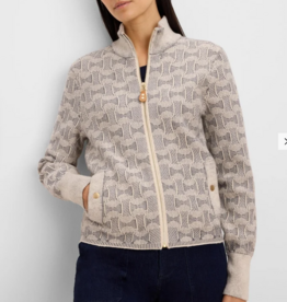 NIC+ZOE DAPPER SWIRL KNIT JACKET NEUTRAL