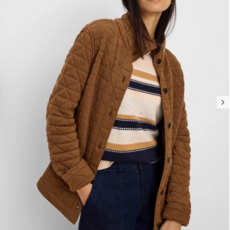 NIC+ZOE QUILTED FEMME KNIT JACKET SADDLE