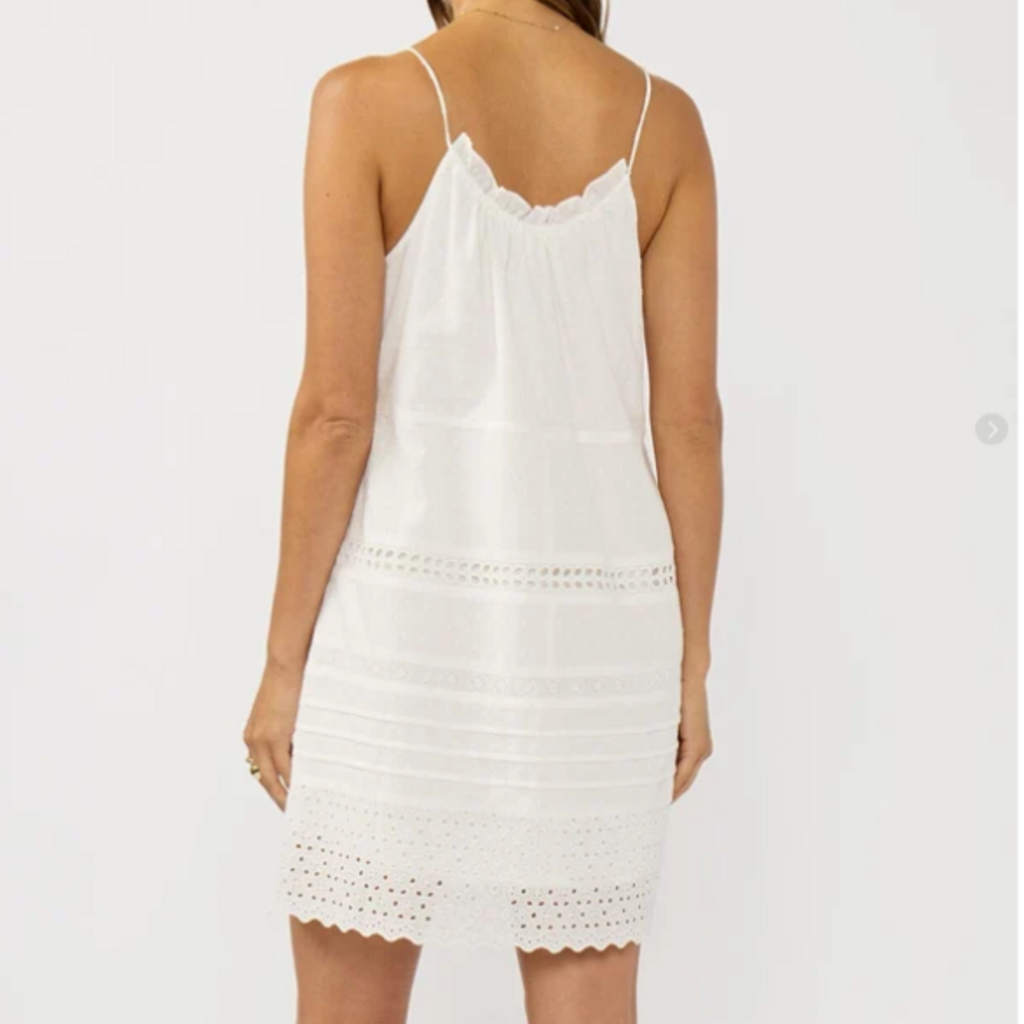 MINI EYELET DRESS W PINTUCKS