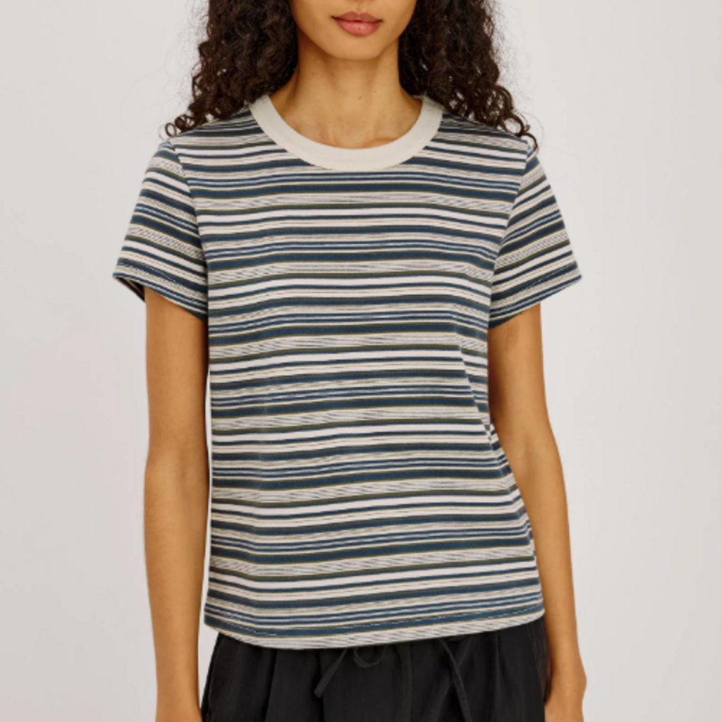 Rails GIRLFRIEND TEE COASTAL PINE STRIPE