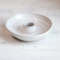 GRAVESCO POTTERY Palo Santo Burning Ritual Dish in Cream