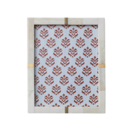 Bone Photo Frame with Brass Inlay (Holds 8" x 10" Photo)