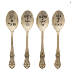 Embossed Brass Spoon w Etched Saying