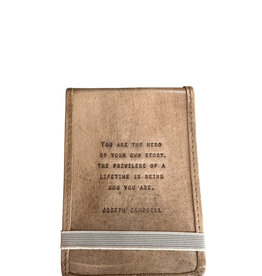 Sugarboo Mini You Are The Hero Leather Journal - 4"x6"  Maple