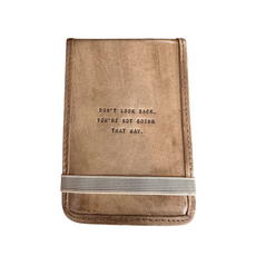Sugarboo Mini Don't Look Back Leather Journal - 4"x6"  Maple