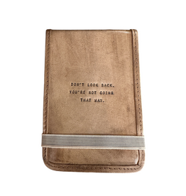 Sugarboo Mini Don't Look Back Leather Journal - 4"x6"  Maple