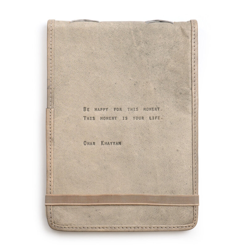 Sugarboo Large Omar Khayyam Leather Journal - Stone