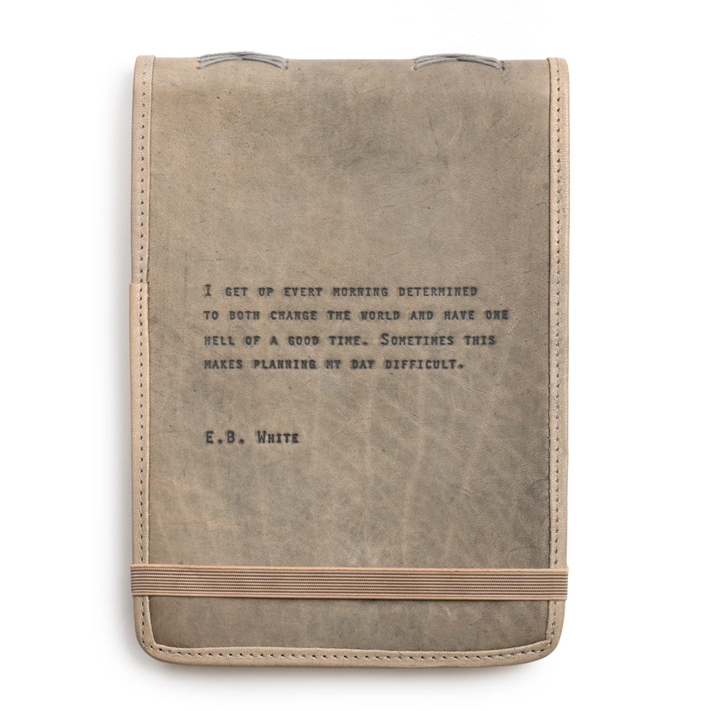 Sugarboo Large E.B. White Leather Journal - Stone