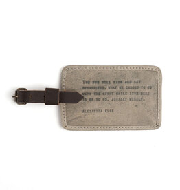 Sugarboo Alexandra Elle Leather Luggage Tag - Stone