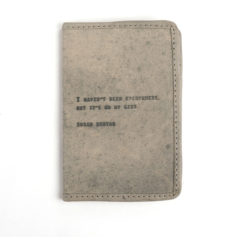 Sugarboo Susan Sontag Leather Passport Cover - Stone