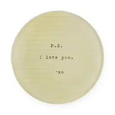 Sugarboo PS I Love You Mini Round Decoupage Plate - 4