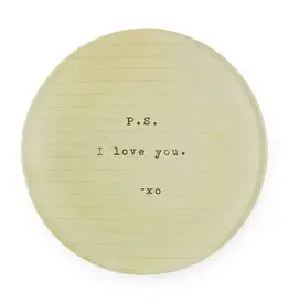 Sugarboo PS I Love You Mini Round Decoupage Plate - 4