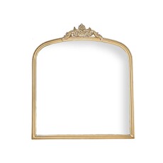 Foreside Home & Garden Aria Antique Vintage Brass Wall Mirror Metal