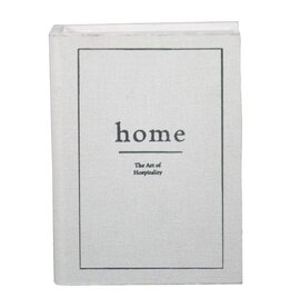 Foreside Home & Garden Home White Faux Book Decorative Wood Storage Box with Lid