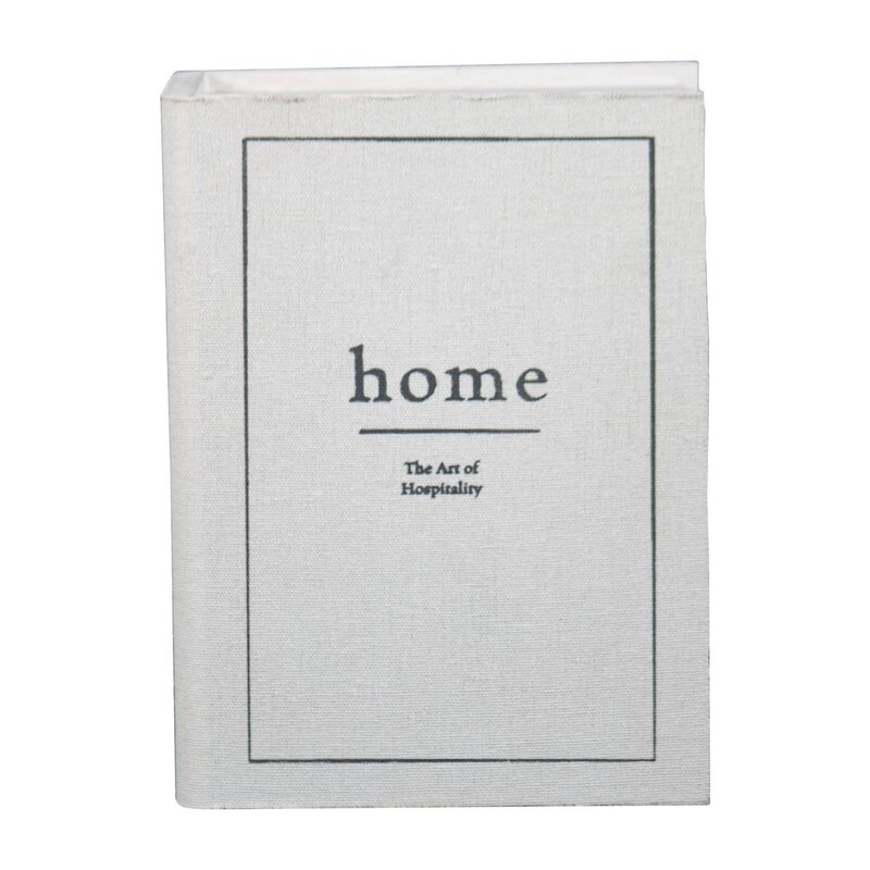 Foreside Home & Garden Home White Faux Book Decorative Wood Storage Box with Lid