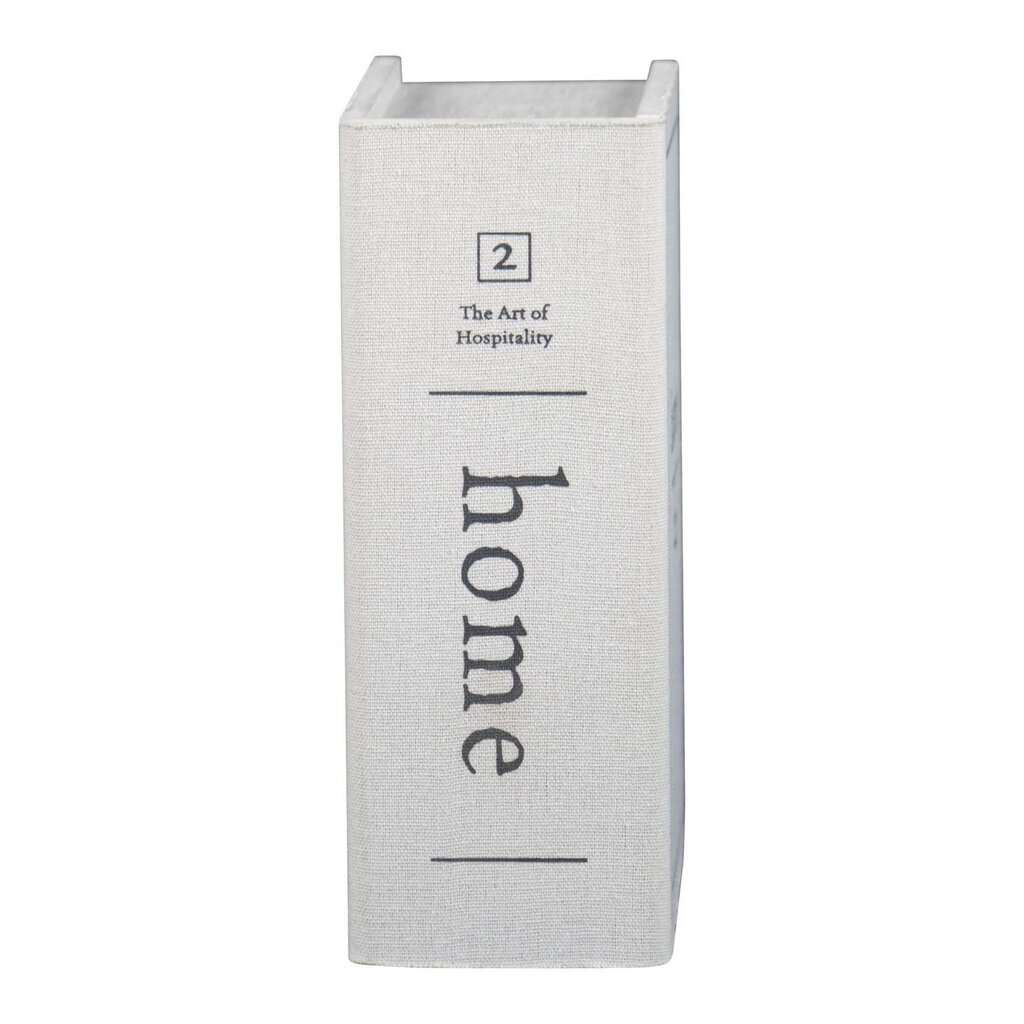 Foreside Home & Garden Home White Faux Book Decorative Wood Storage Box with Lid