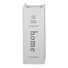Foreside Home & Garden Home White Faux Book Decorative Wood Storage Box with Lid