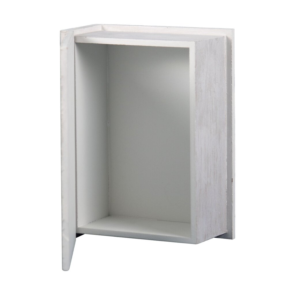 Foreside Home & Garden Home White Faux Book Decorative Wood Storage Box with Lid