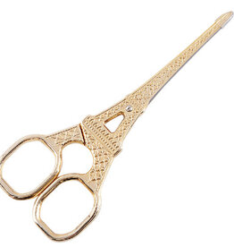Rogue Paq Eiffel Tower Stainless Steel Gold Tone Scissors 5.5"