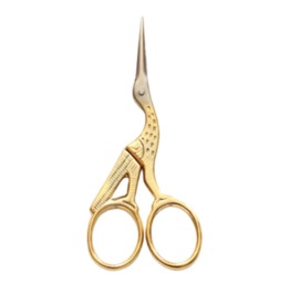 Rogue Paq Crane Scissors Gold-Tone or Silver Stainless Steel 3.5" Gold