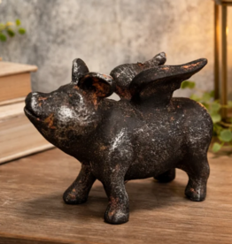 Vagabond Vintage Cast Iron Flying Pig