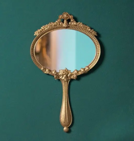 Vagabond Vintage French Alloy Wall Mirror With Hand-Held Style B