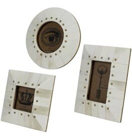 Bone Frame, Brass Rivets - Set of 3