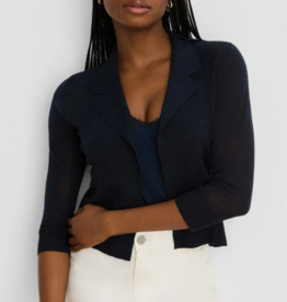 NIC+ZOE Featherknit Collared Cardigan INDIGO