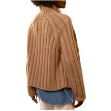 Frank & Eileen Mini Cotswolds Cable Cardigan Camel
