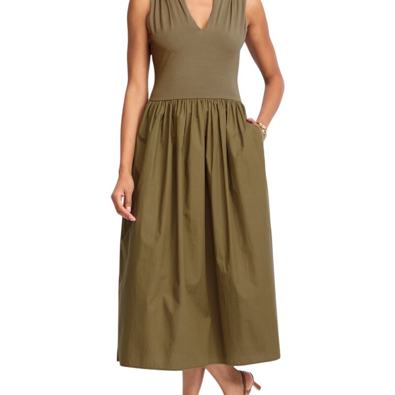 Rails WINNIE DRESS WASHED OLIVE