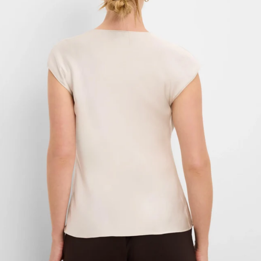 NIC+ZOE DRAPE NECK DAY GLOSS TEE