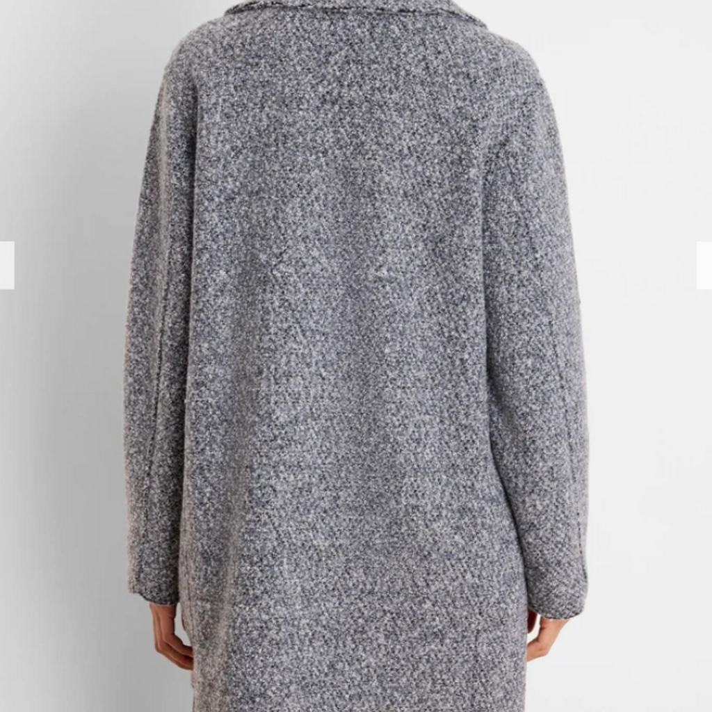 NIC+ZOE MIXED BOUCLE KNIT JACKET BLUE