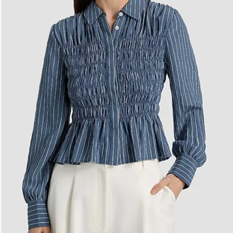 Rails BRADSHAW SHIRT WASHED INDIGO STRIPE