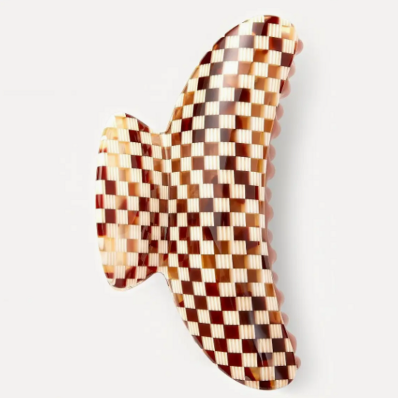 MACHETE Grande Heirloom Claw in Tortoise Checker