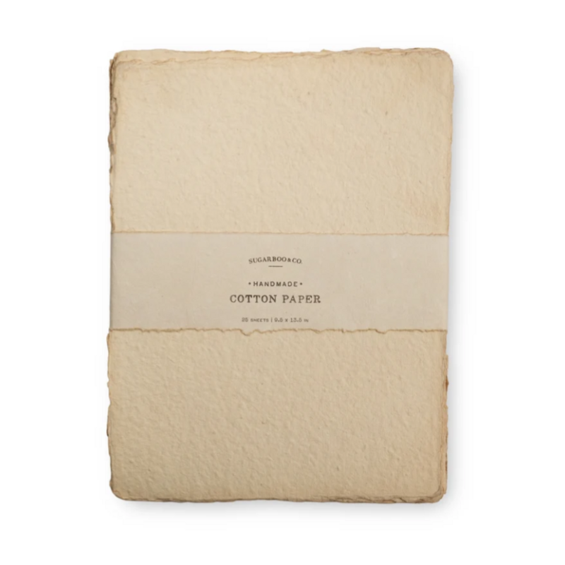 Sugarboo 10"x13" Handmade Cotton Paper Bundle Flax