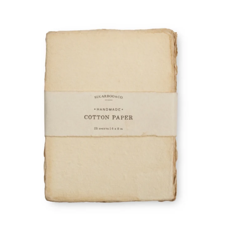 Sugarboo 6"x8" Handmade Cotton Paper Bundle Flax