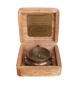 Sugarboo A Gentleman Is One Compass in Wooden Box