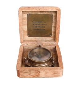 Sugarboo Sometimes In The Waves Compass in Wooden Box
