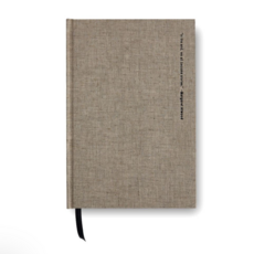 We All Become Stories Taupe Linen Notebook