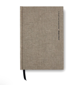 We All Become Stories Taupe Linen Notebook