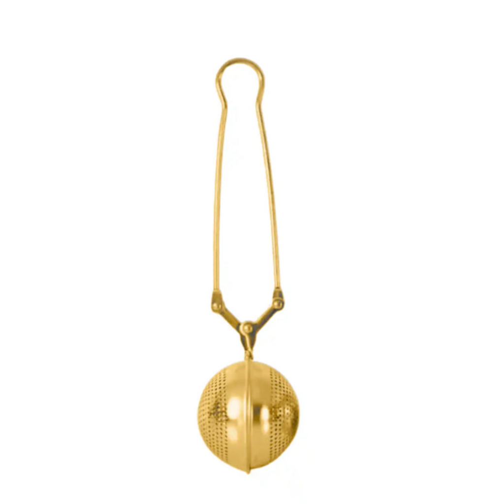 Bamboo Switch Stainless Steel Tea Strainer Gold
